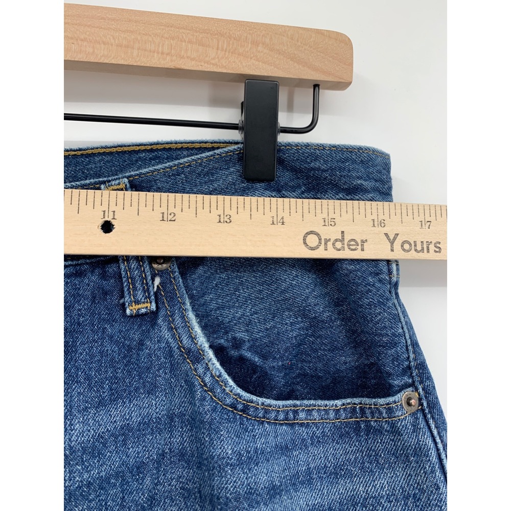 Levis Baggy Dad Jeans Womens 30 Blue Wide Leg Fade Cotton Denim Pants - Picture 5 of 9